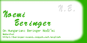 noemi beringer business card